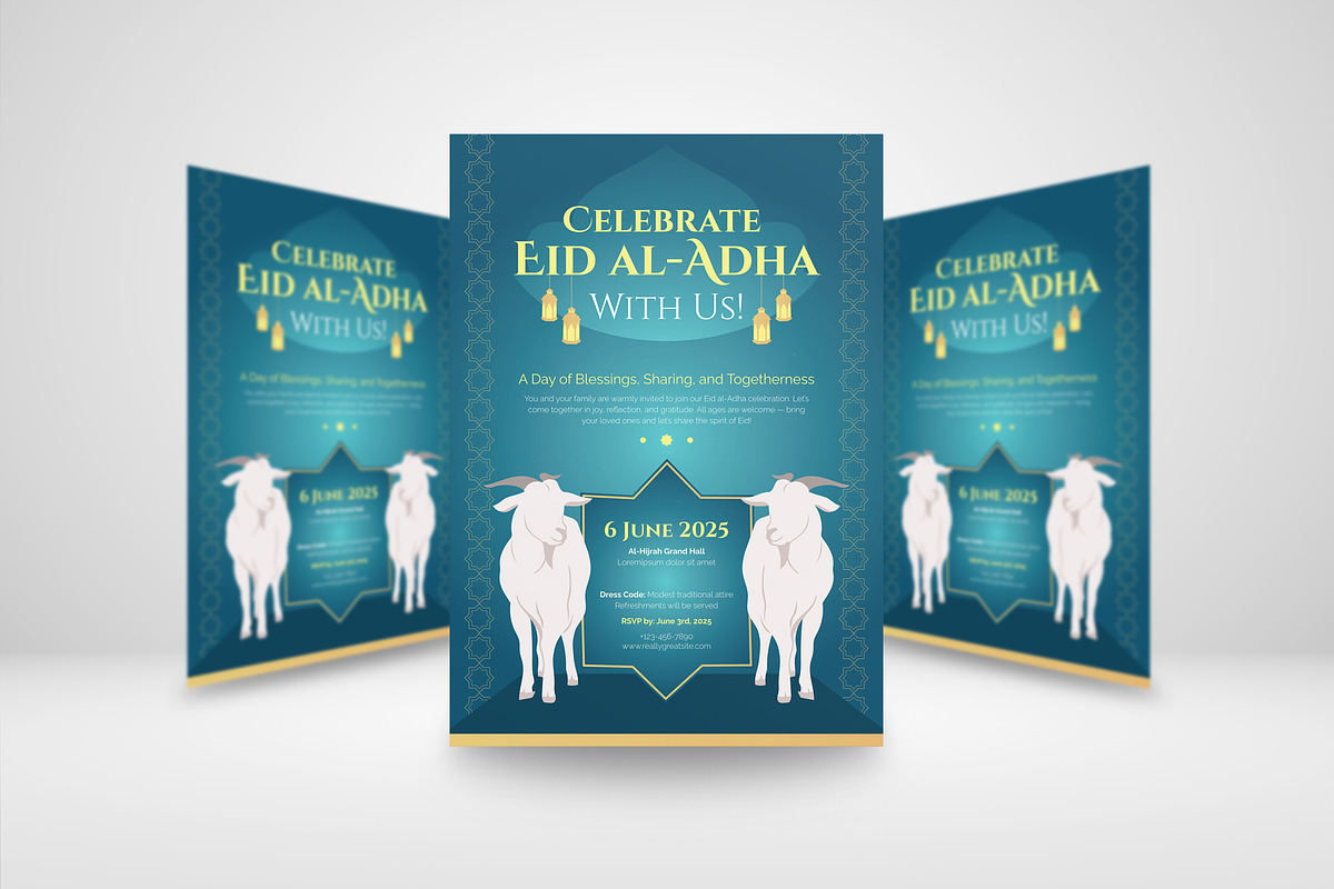 Modern Eid al-Adha Invitation, an Invitation Template by Artnivora.Std