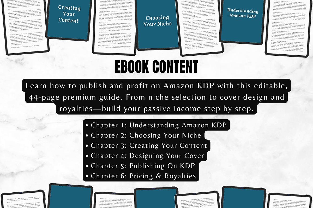 Earn Passive Income with Amazon KDP, a Marketing Template by Digital Content Mix (Photo 4 of 6)