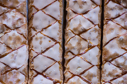 Textured fresh baked puff pastry