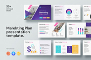 Marketing Plan Presentation Template, a Presentation Template by Slide_Genius1 (Thumbnail 1 of 9)