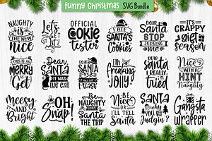 Funny Christmas Quotes Svg Bundle, a Pattern Graphic by Etcify