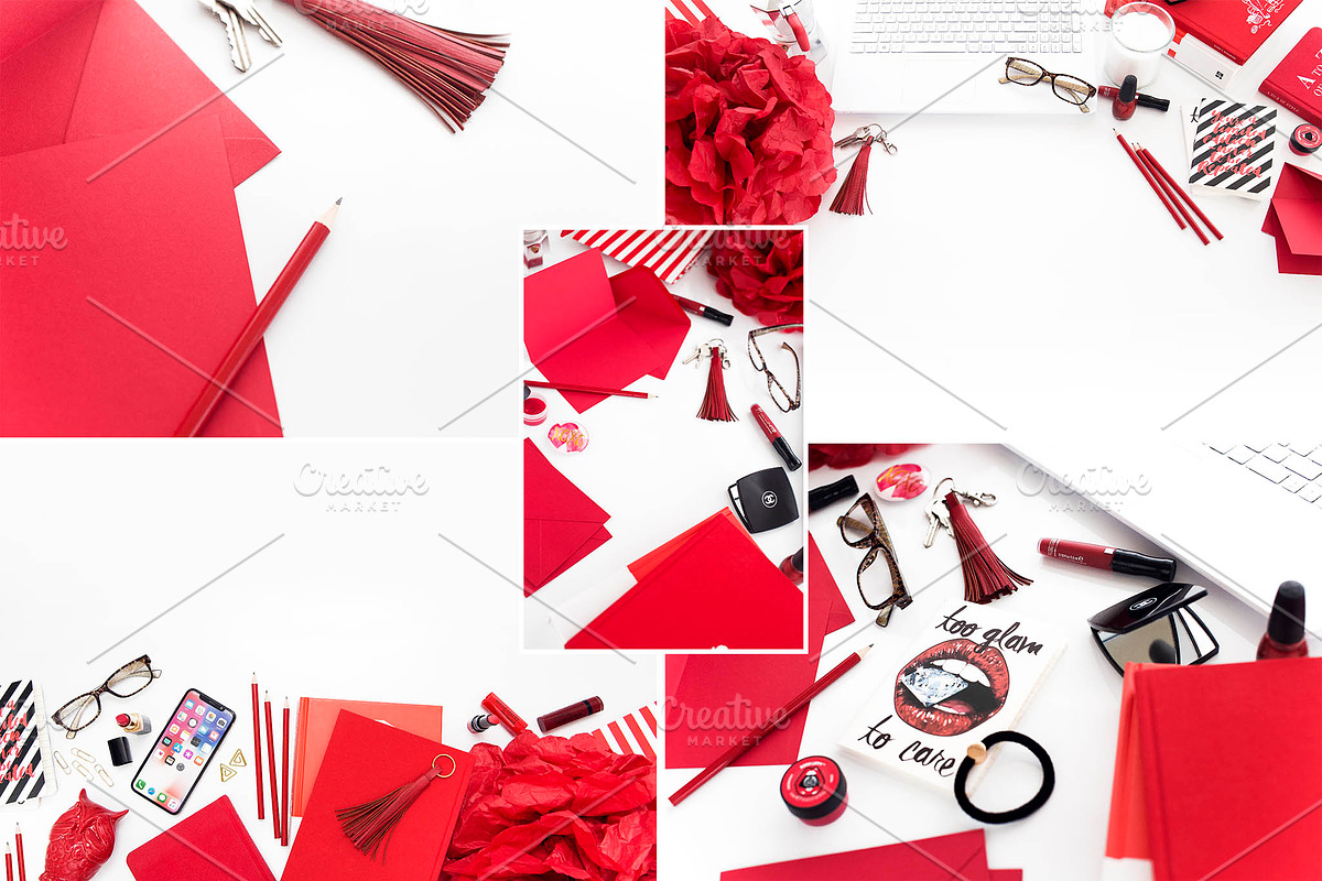 Red Desktop Photo Bundle Series 2, a Business Photo by OhTilly (Photo 2 of 5)