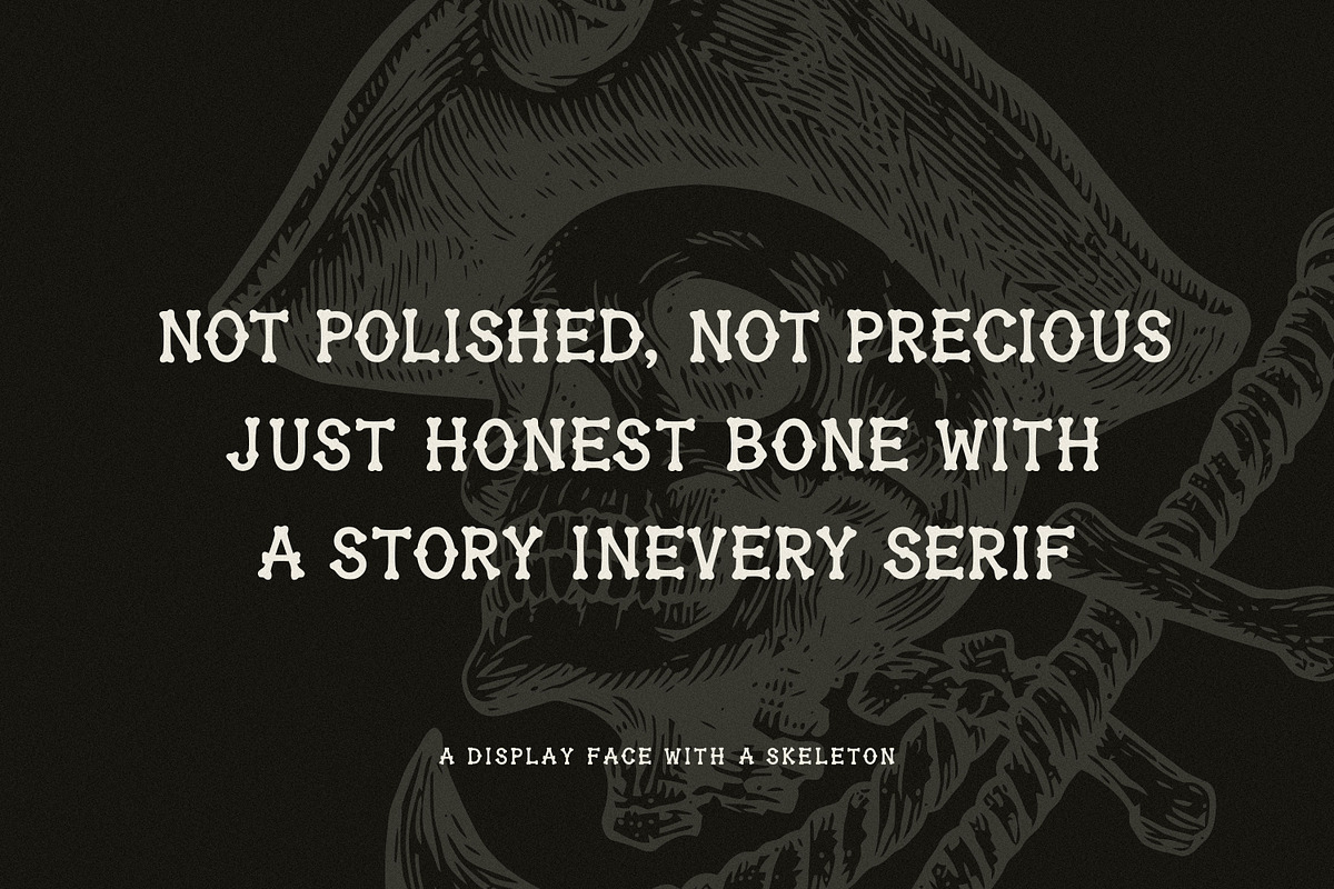 Old Bones - Hand-Drawn Display Font, a Serif Font by pixelbuddha.net (Photo 3 of 4)