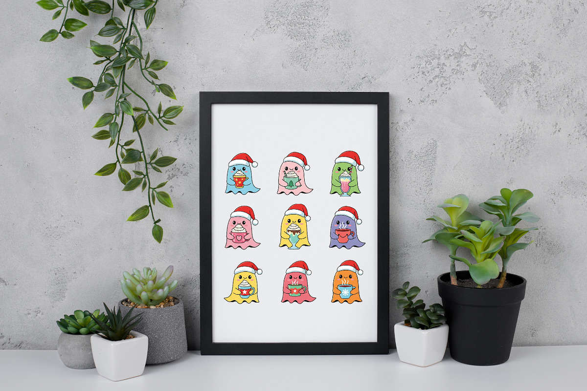 Halloween Cute Ghost Christmas Coffe, an Illustration by Daily.Designs (Photo 5 of 5)