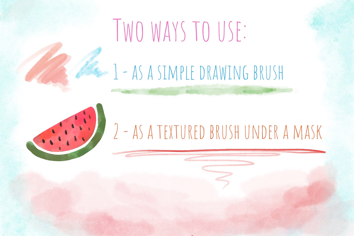 Watercolor Procreate Brushes, a Brush Add-On by CreativeJourney (Photo 3 of 6)