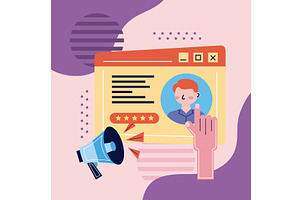 hiring in webpage, a Finance Illustration by studiogstock