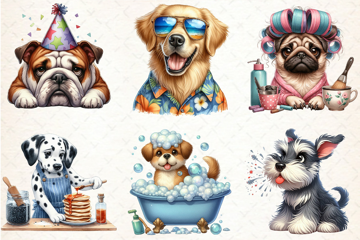 Funny Dog Sublimation Clipart, an Illustration by Libby Wishes (Photo 6 of 10)