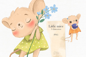 Cute animals. Mouse clipart