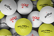 Golf Ball Mockup, a Merchandise Mockup by graphicsauce (Thumbnail 1 of 4)