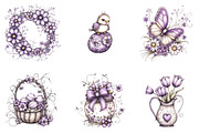 Whimsical Spring Clipart, an Illustration by SinaCreation (Thumbnail 3 of 9)