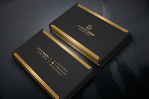 Golden Business Card Design