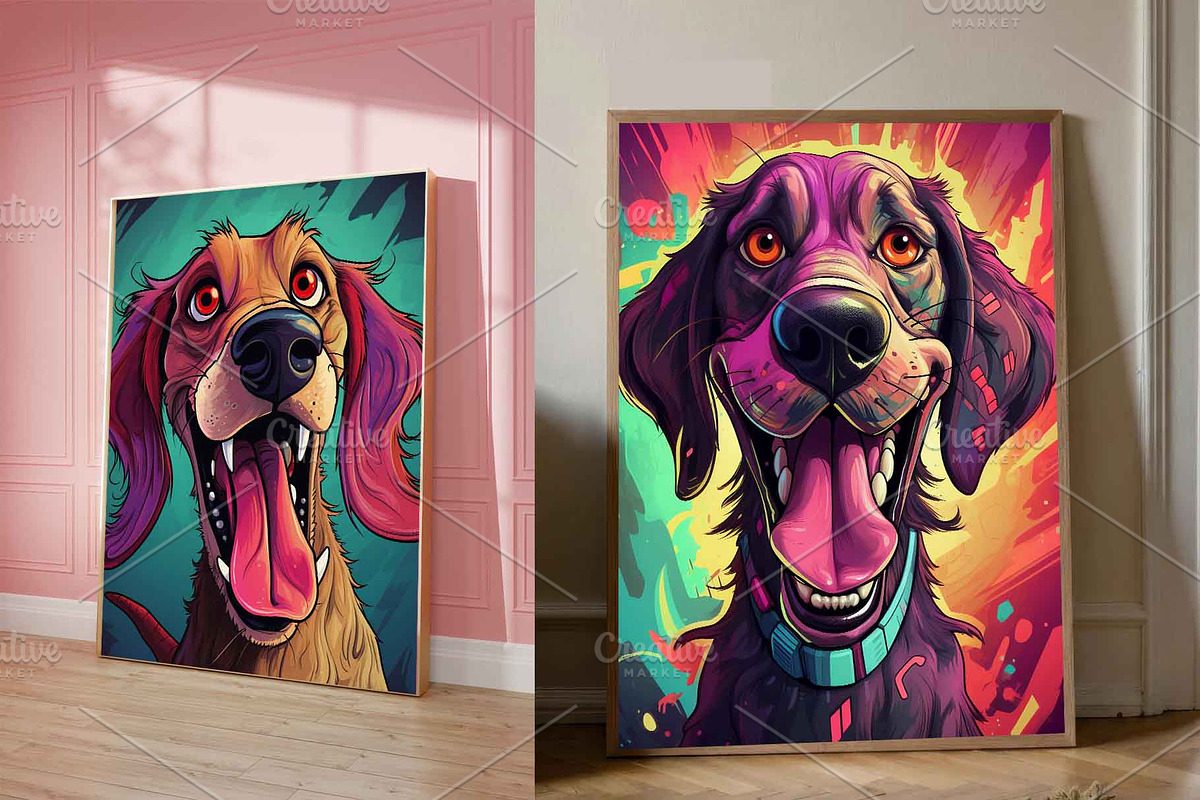 Laughing Cute dogs JPG, Set of 8, an Animal Photo by Chipshpow Graphics (Photo 3 of 5)