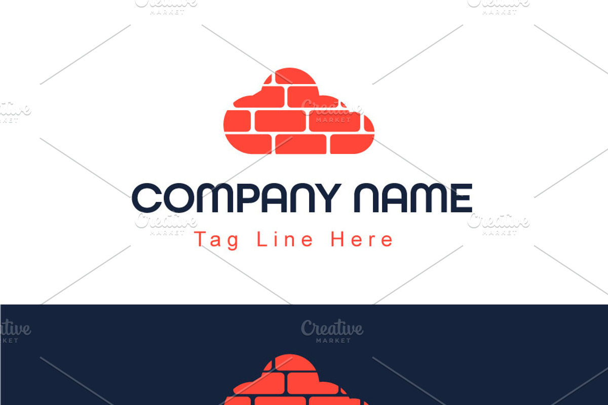 Cloud Brick logo Template only 15$, a Branding & Logo Template by Tasmim Premiem Design (Photo 2 of 2)