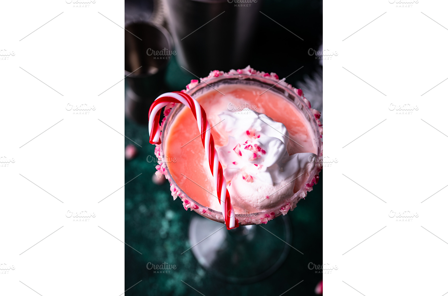 Christmas drink pink peppermint, a Food & Drink Photo by Yulia Furman