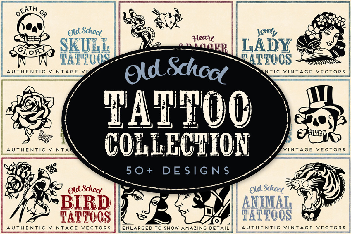 Ultimate Retro Tattoo Collection, an Animal Illustration by Piddix Archives (Photo 1 of 21)