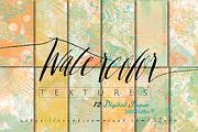 Watercolor, peach textures pack, a Texture Graphic by JAY MID IMAGE (Thumbnail 2 of 3)