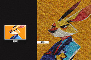 Knitted Fabric Square, Poster Effect, a Layer Style Add-On by iDoodle Studio (Thumbnail 2 of 4)