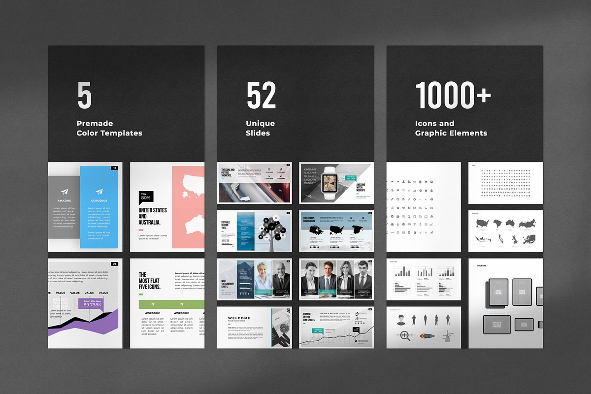 Trendy PowerPoint Template, a Presentation Template by Creathrive Design (Photo 2 of 7)