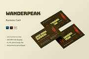 Wanderpeak - Business Card, a Business Card Template by StreaksideStd (Thumbnail 2 of 3)