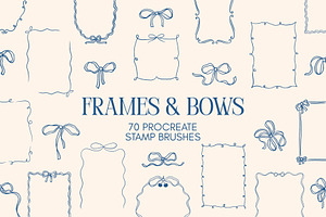 Frames & Bows Procreate Stamps