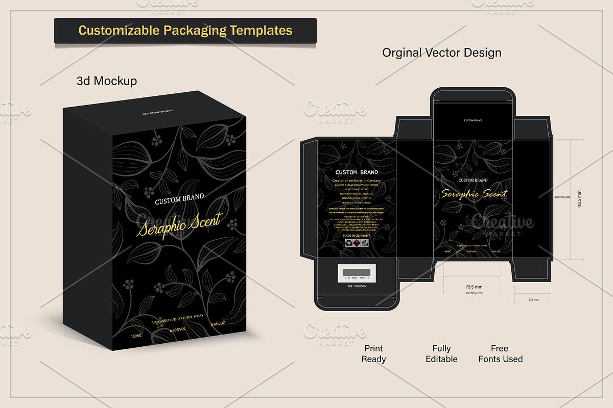 Product box die cut with 3d mock up, a Packaging Mockup by sumonuix (Photo 1 of 2)