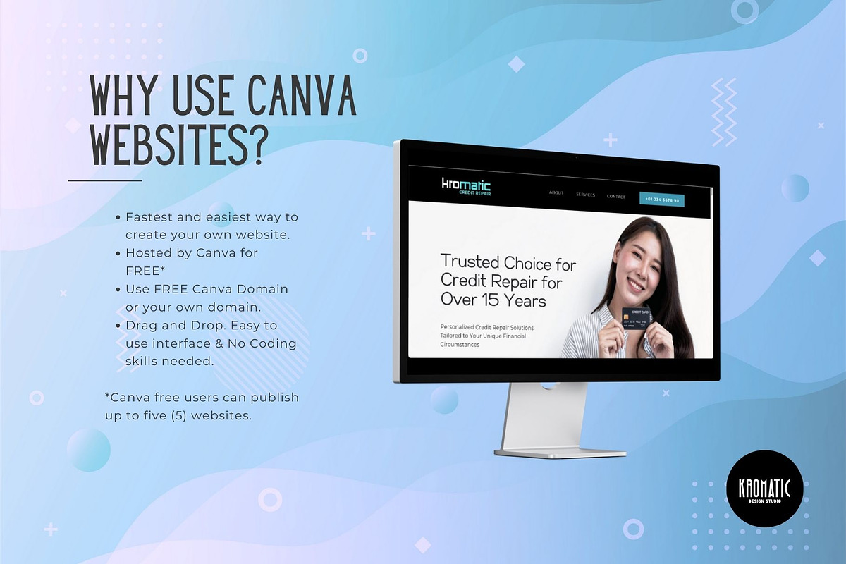 Credit Repair Canva Website Template, a Landing Page Template by Kromatic Design Studio (Photo 7 of 10)