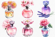 Perfume Scents with flowers Clipart, an Illustration by Canvas Craft (Thumbnail 3 of 8)
