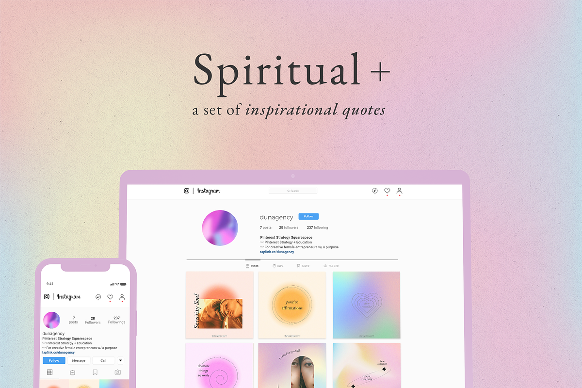MISTI - Spiritual IG Canva Templates, a Social Media Template by dunagency (Photo 4 of 5)