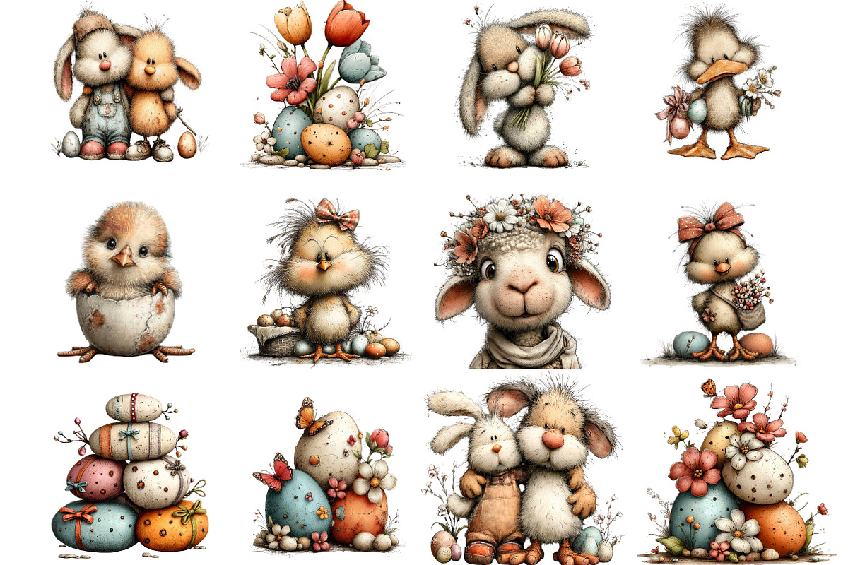 Spring Easter Watercolor Bundle, an Illustration by Designking (Photo 3 of 5)