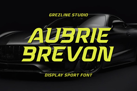 Aubrie Brevon - Display Sport Font, a Symbol Font by Grezline Studio