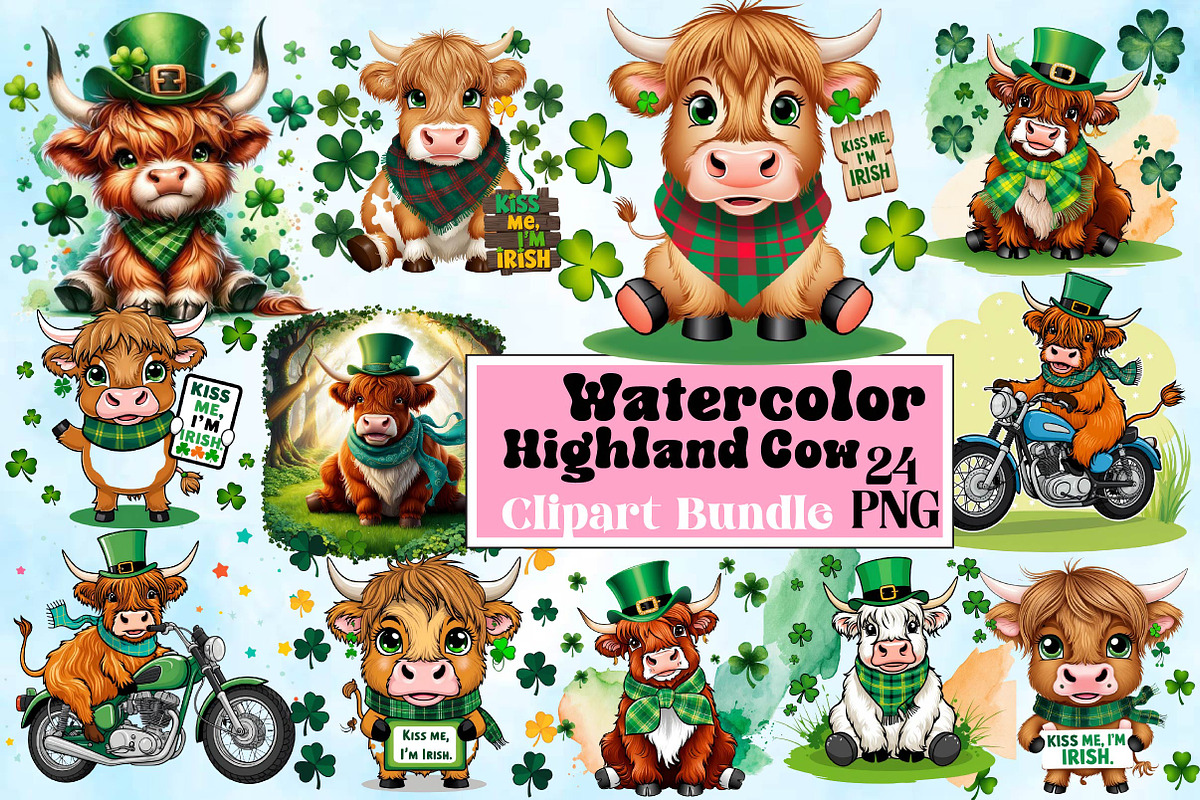 St. patrick's day Cow Sublimation, an Illustration by Wow Magic (Photo 1 of 4)