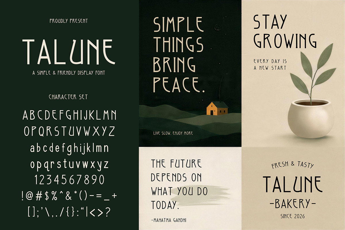 Talune - Monoline Sans Serif Font, a Sans Serif Font by Pitchlook.Studio (Photo 4 of 4)