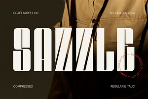 Sazzle - Compressed Sans Serif