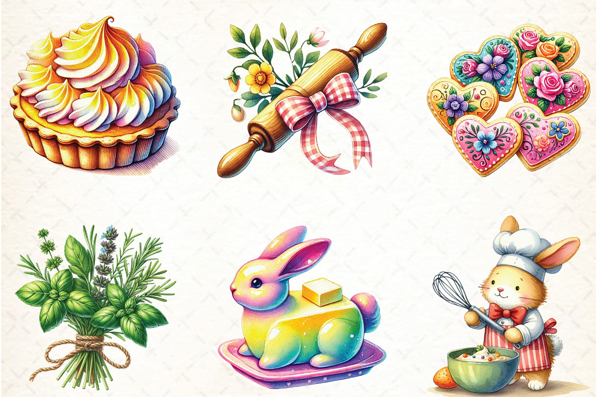 Spring Cooking Sublimation Clipart, an Illustration by DreamCafeArt (Photo 3 of 6)