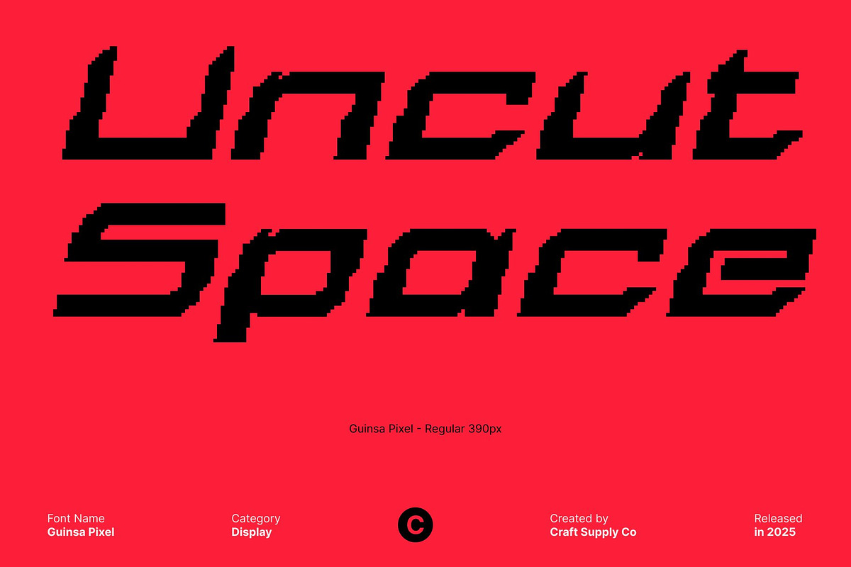 Guinsa Pixel, a Sans Serif Font by Craft Supply Co. (Photo 3 of 8)