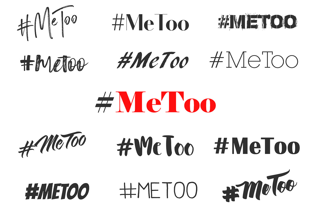 Me too hashtag text vector overlays, an Object Graphic by BOOCYS (Photo 2 of 4)