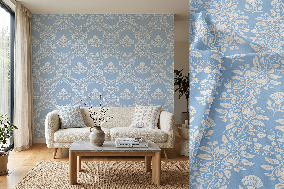 Luxury Floral Damask Patterns, a Pattern Graphic by Sonulkaster (Photo 3 of 13)
