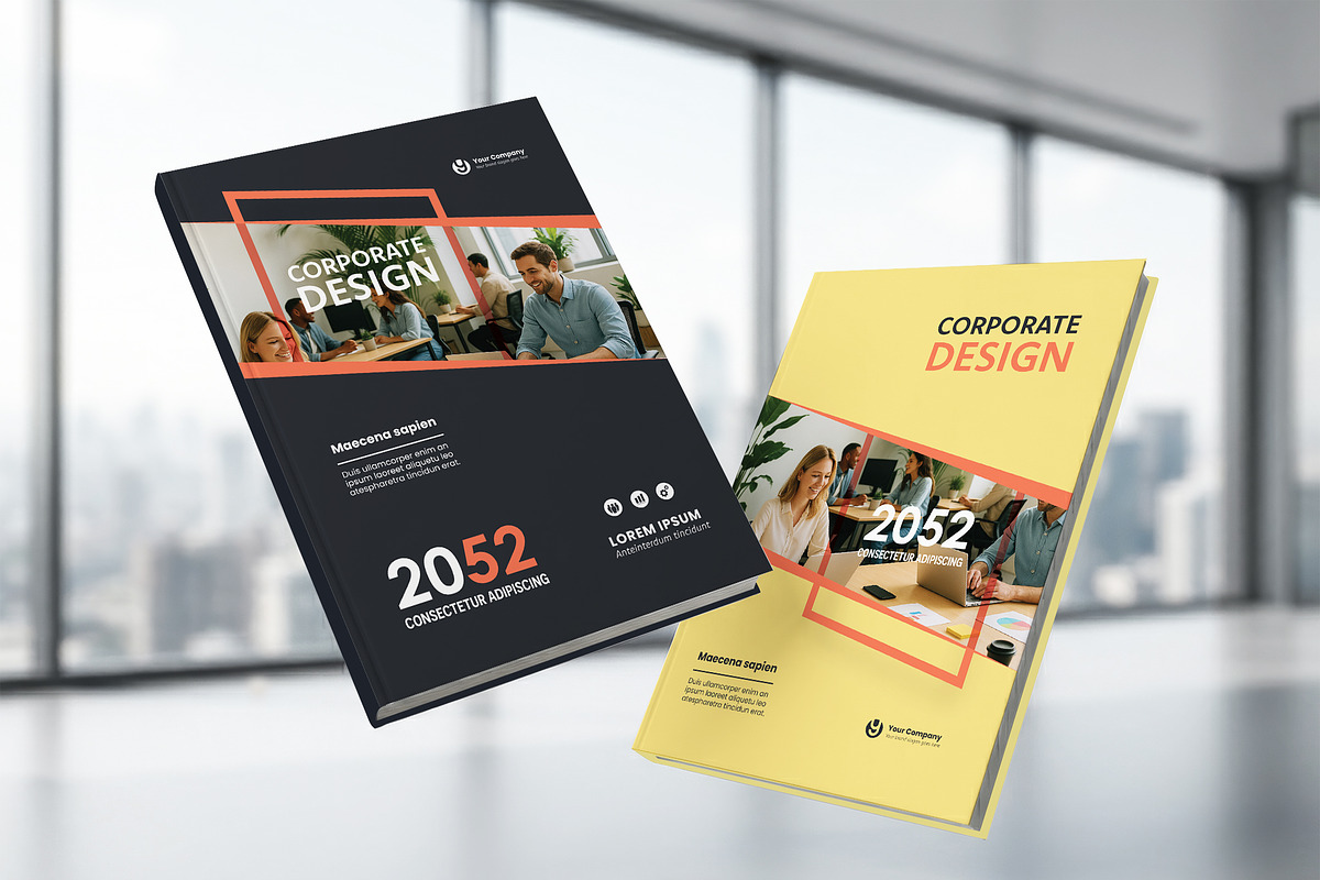 Corporate Book Cover Template, a Brochure Template by WheelieMonkey (Photo 1 of 2)