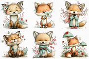 Whimsical Spring Fox Clipart, an Illustration by Craft Nest (Thumbnail 5 of 11)