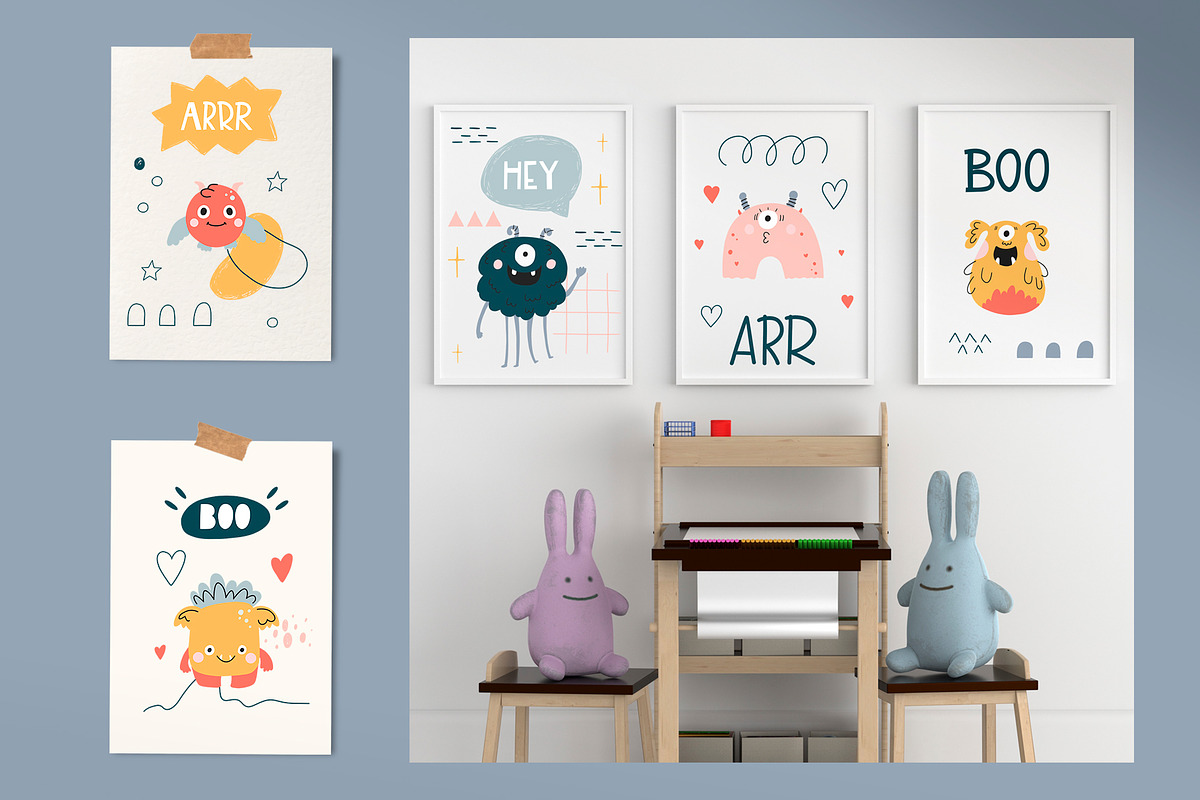 Boo - cute monsters collection, an Animal Illustration by Mariart_i (Photo 7 of 8)