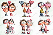 Valentine Quirky Couple Clipart, an Illustration by Creative Art (Thumbnail 4 of 9)