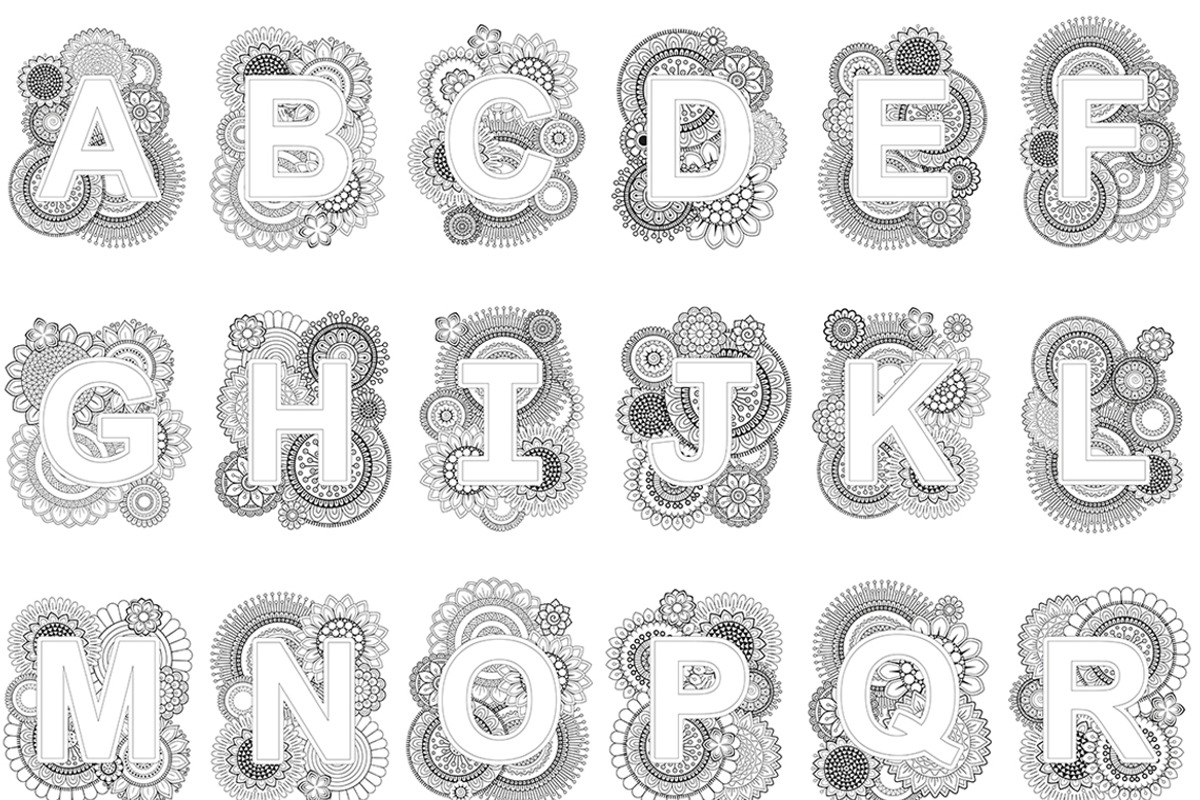 Bright Vector Mandala Fonts, an Illustration by Nataliia Toporovska (Photo 6 of 6)