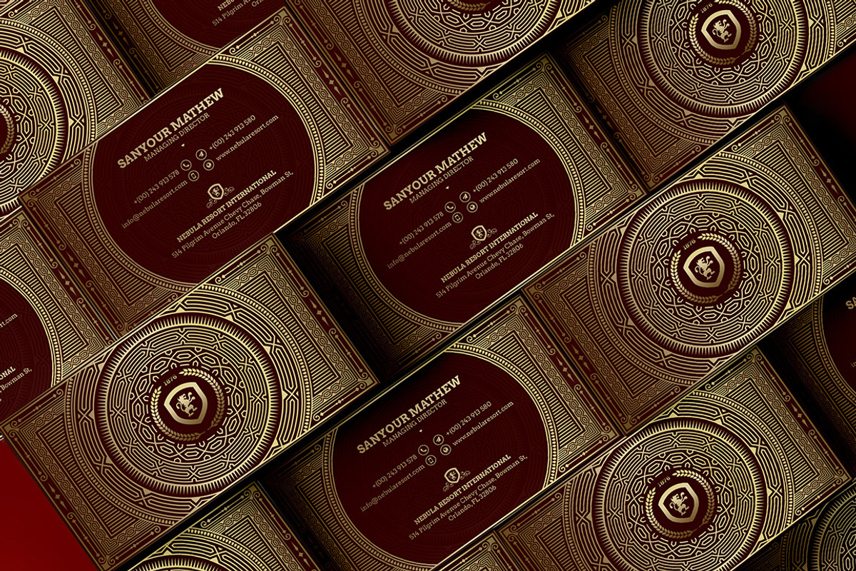 Gold Luxury Business Card, a Business Card Template by GraphicsEgg (Photo 8 of 9)