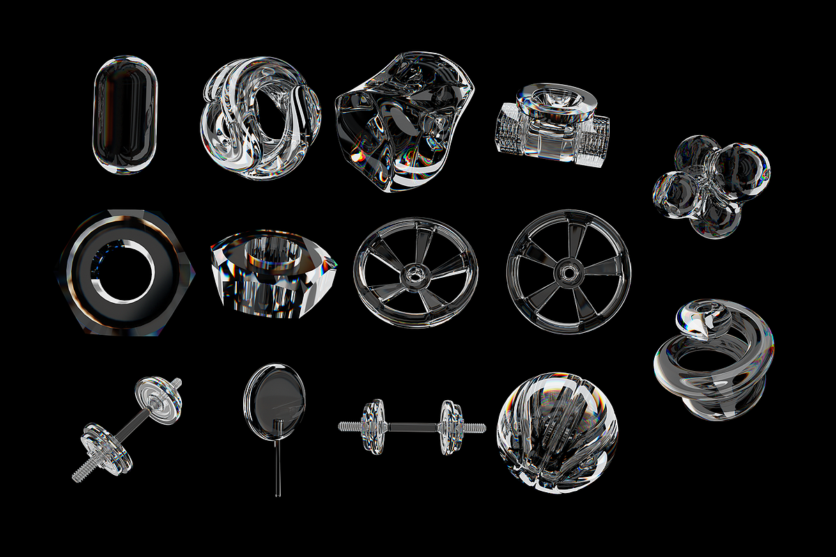3D Chromatic Shapes Pack, an Object Graphic by Dirtybarn