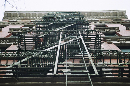 New york city fire escapes containing buildings, new york, and city