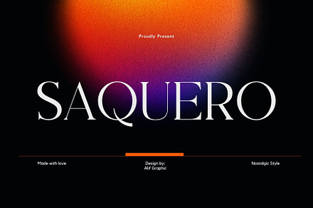 Saquero - Modern Serif Typeface, a Serif Font by Font Kingdom