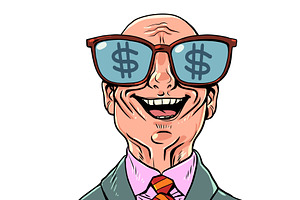 A happy bald businessman. A, a Person Illustration by rogistok