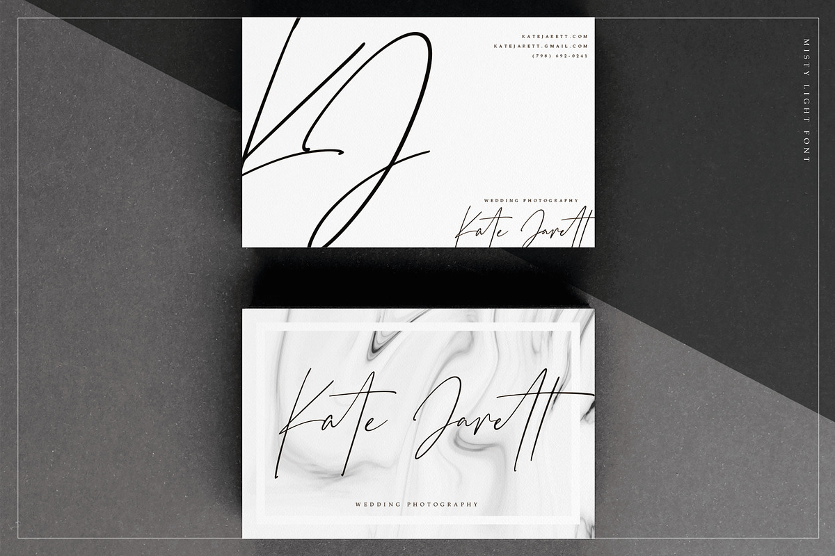 Misty Light font, a Script Font by SiDesign (Photo 9 of 16)