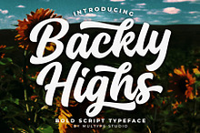 Backly Highs - Title Brand Font
