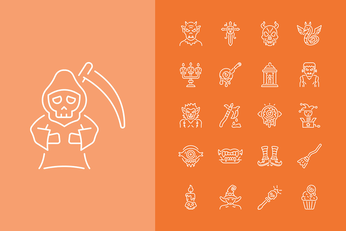Halloween Icons Collection, an Outline Icon by Prosymbols (Photo 6 of 8)
